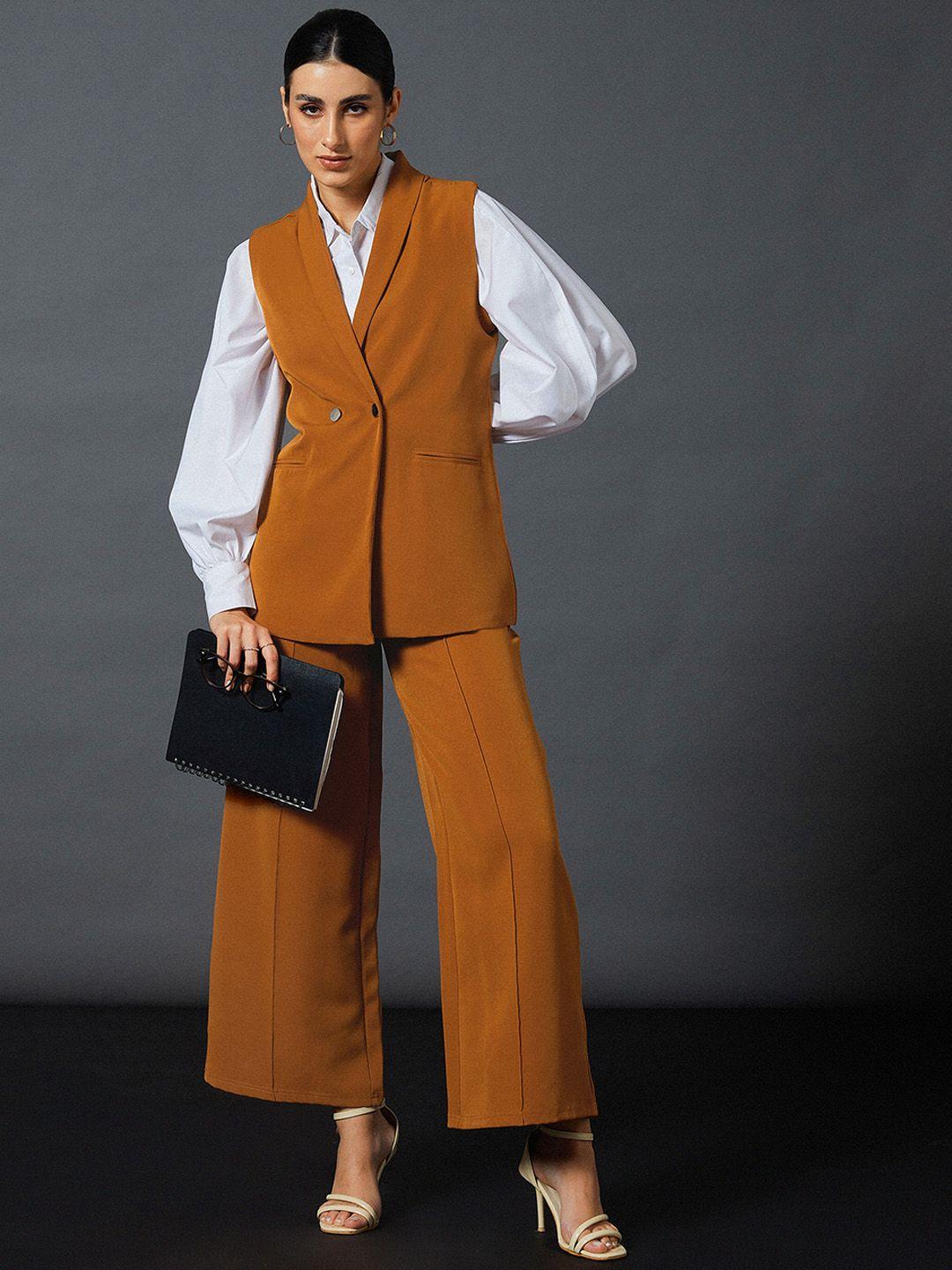 sassafras worklyf sleeveless blazer with palazzos co-ords set