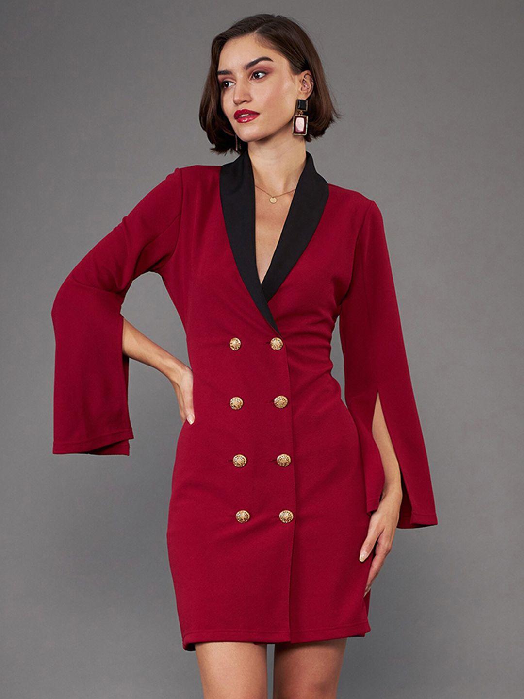 sassafras worklyf lapel collar blazet dress