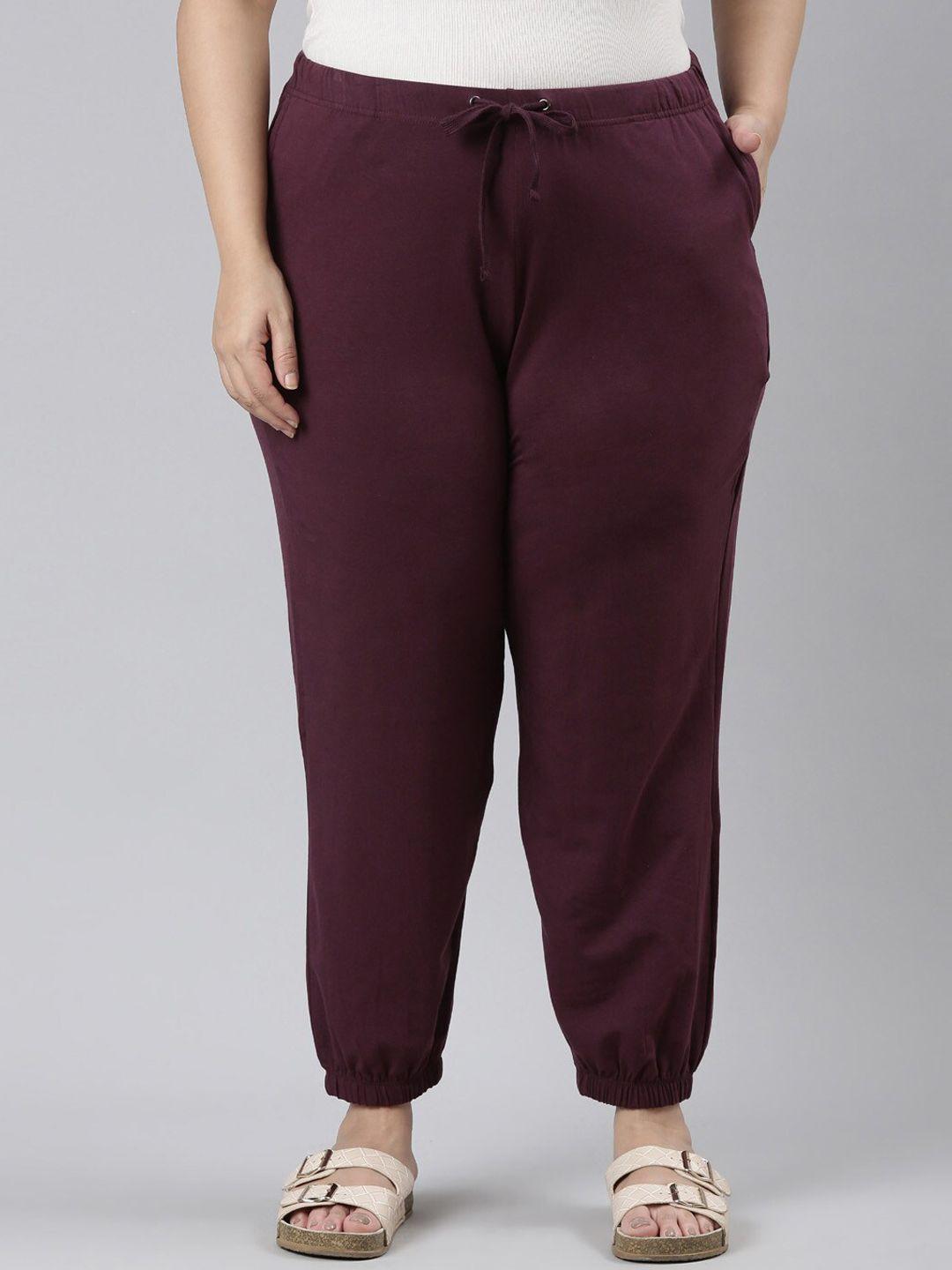 go colors women plus size mid-rise joggers