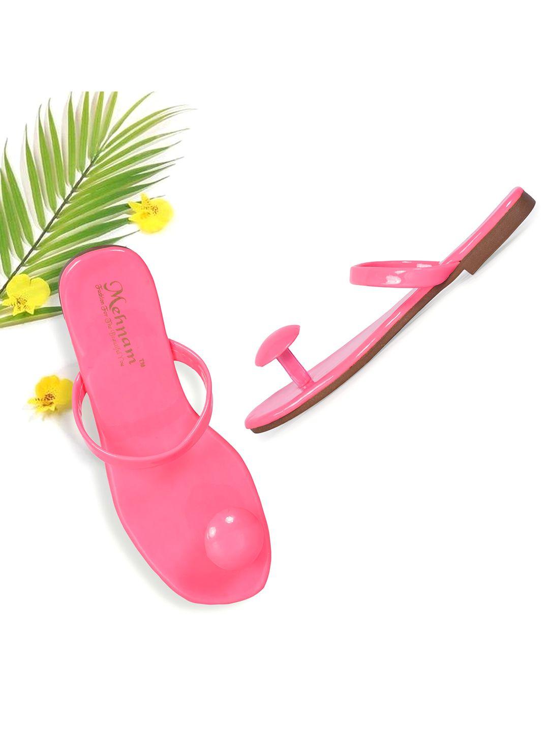 mehnam single strap one toe flats