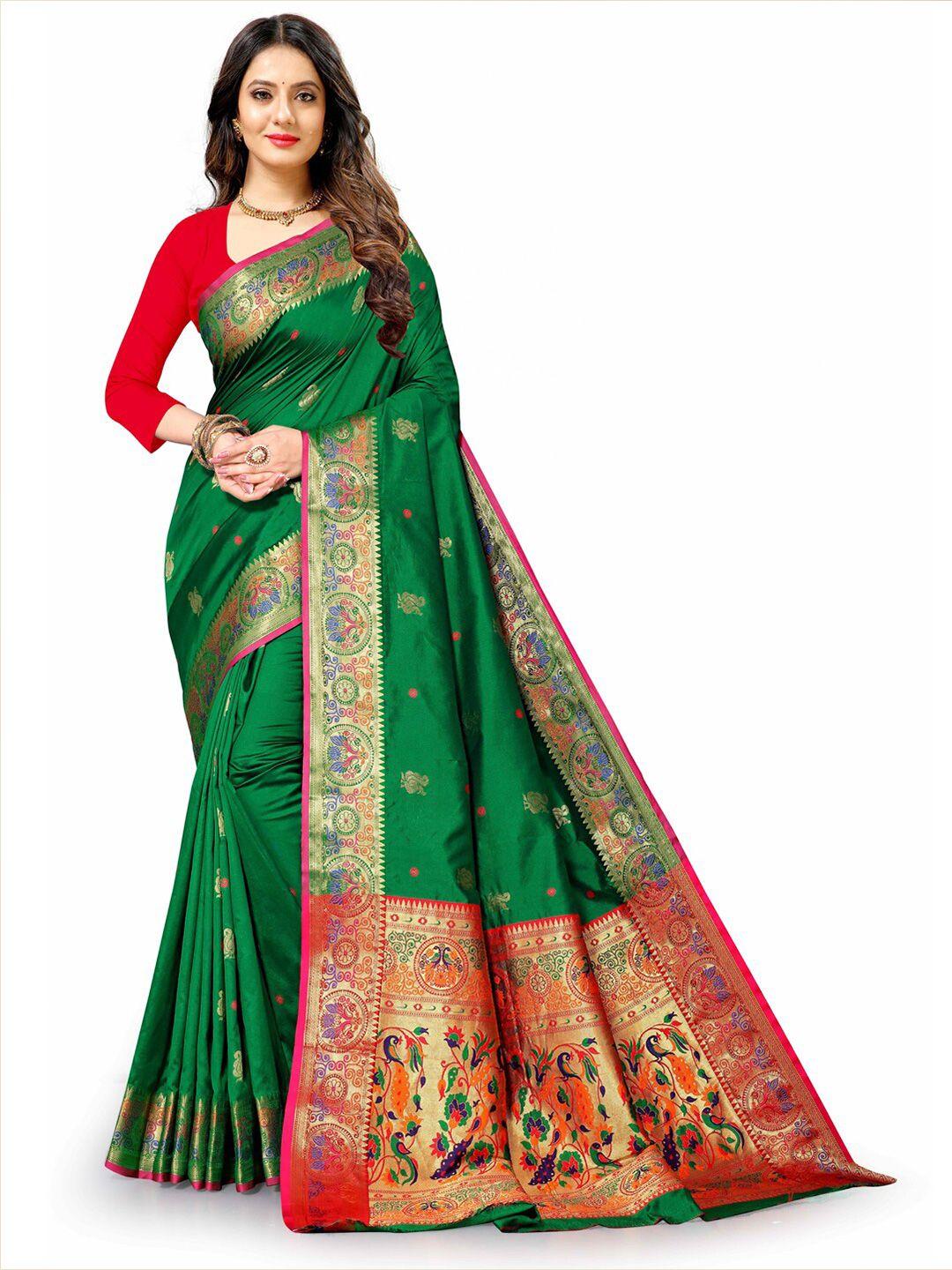 jatriqq woven design zari art silk paithani saree