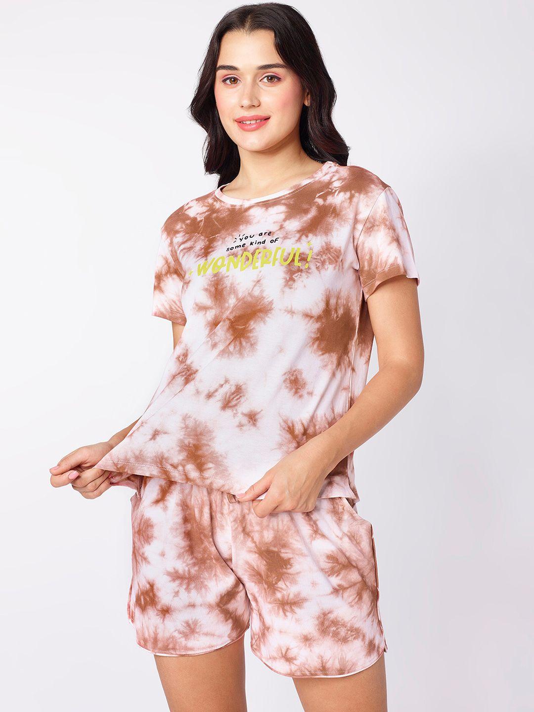 beebelle tie & dye pure cotton night suit