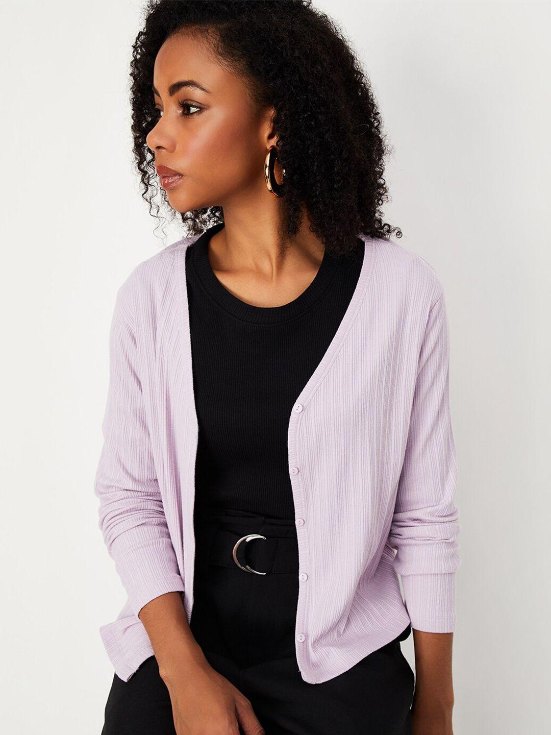 max v-neck striped cardigan