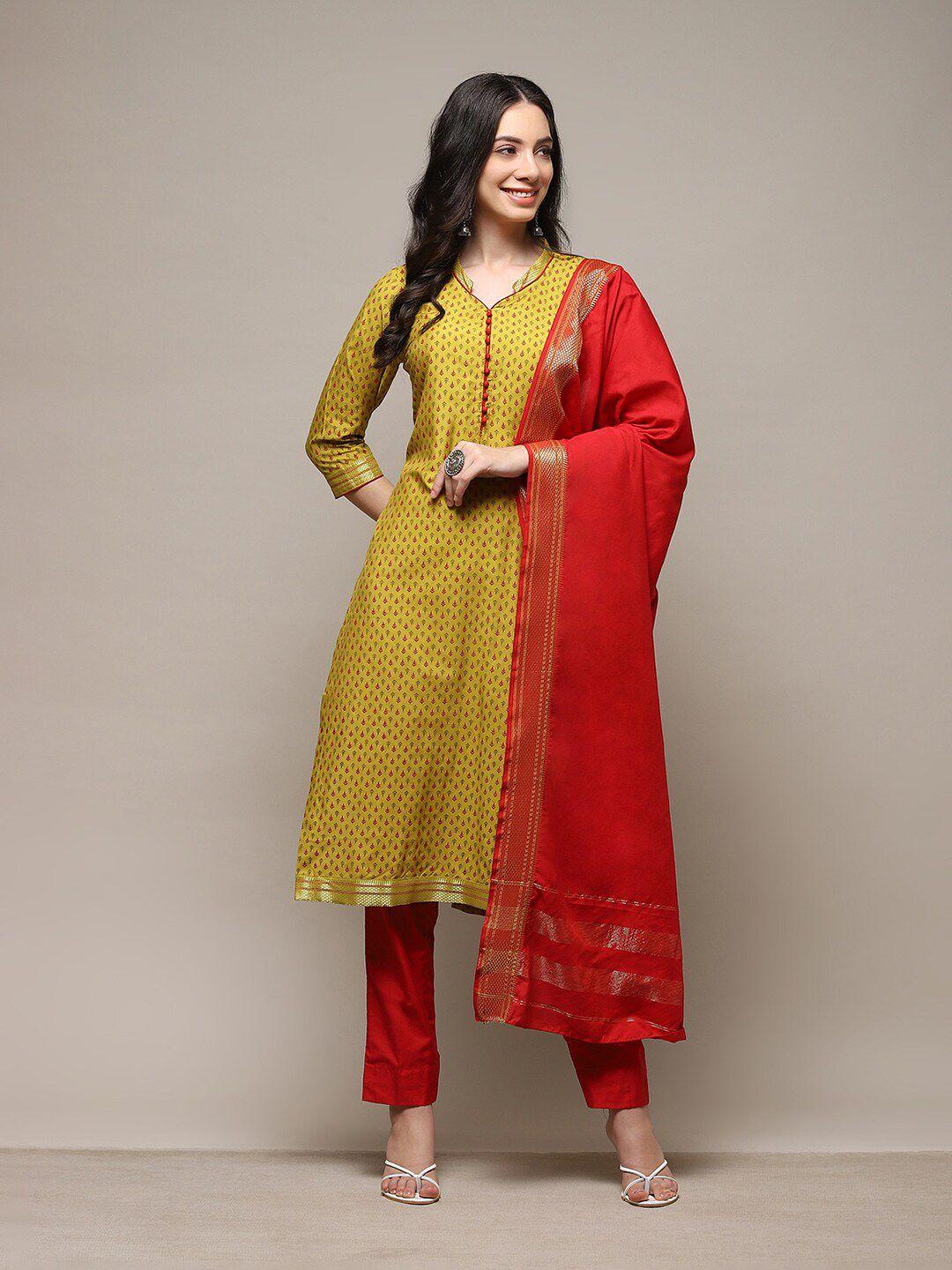 biba ethnic motifs printed dress material