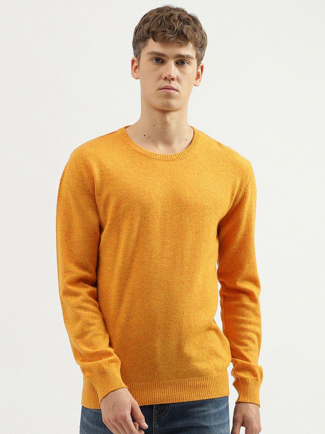 united colors of benetton crew neck ribbed pullover wool sweater