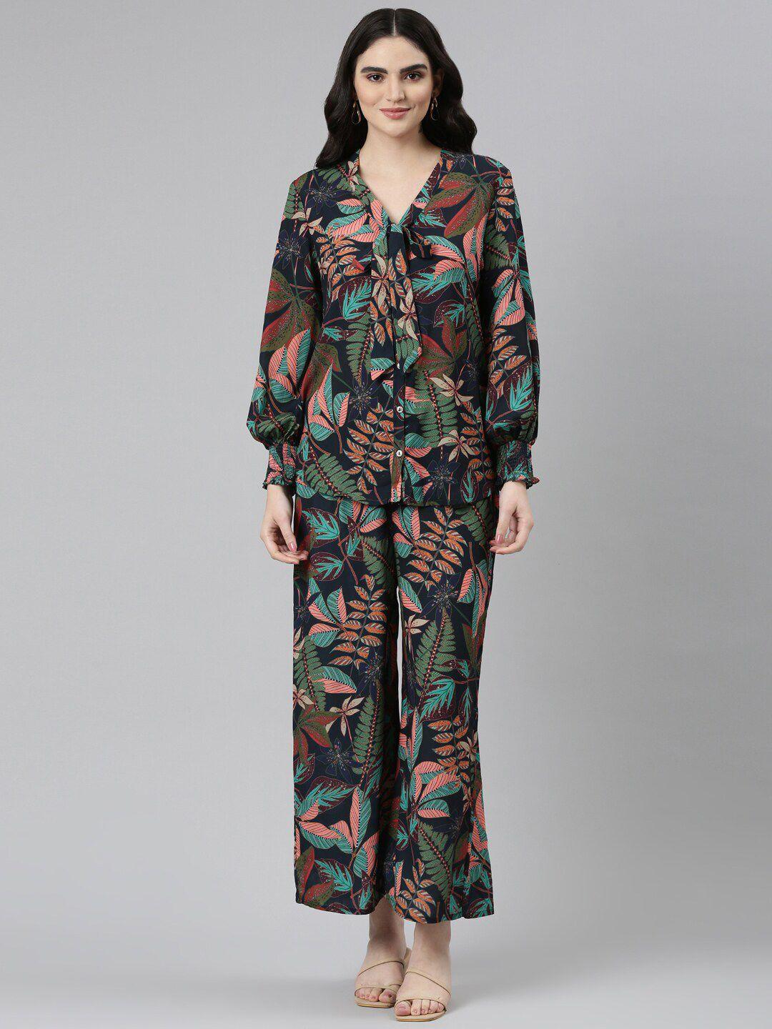 showoff printed shirt & palazzos co-ords