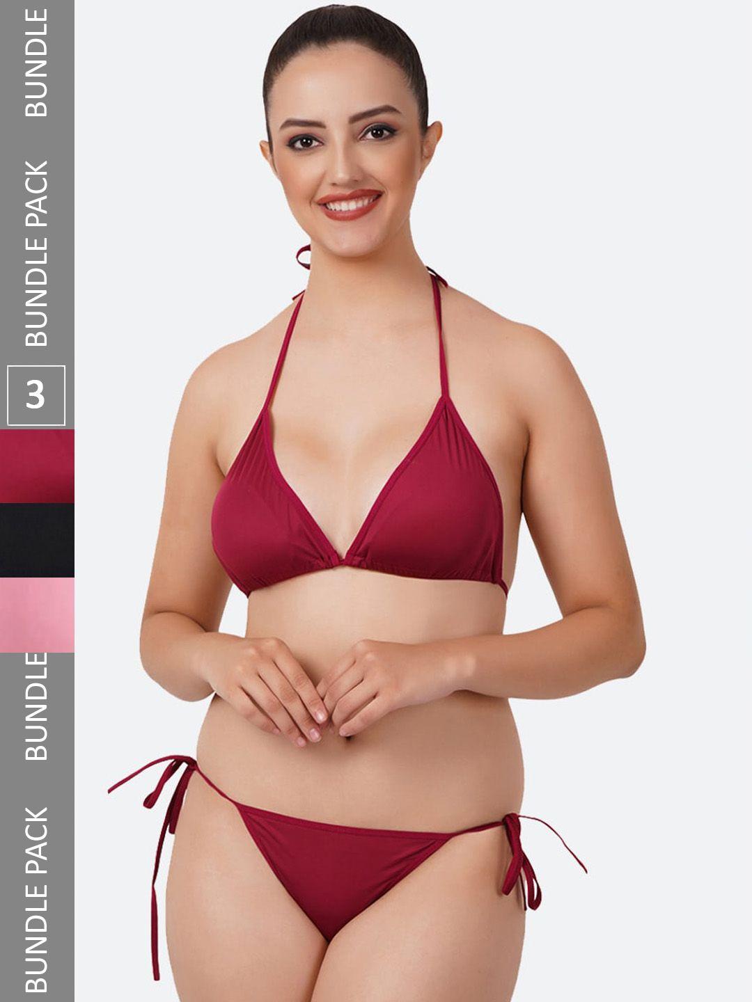 fleurt pack of 3 assorted lingerie set