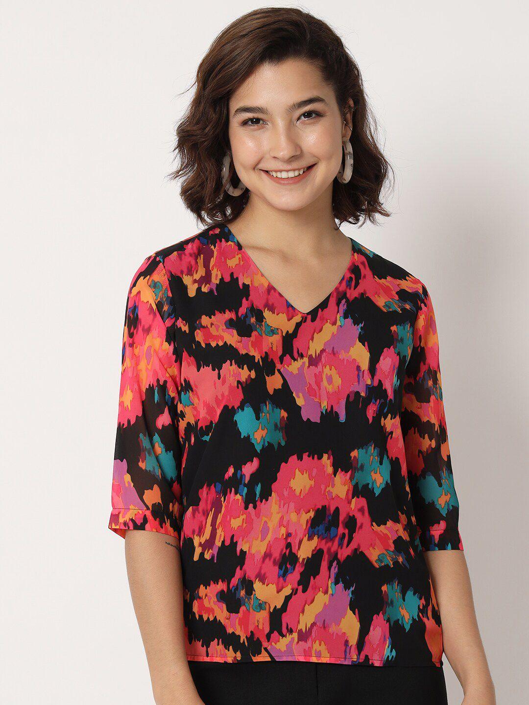 charmgal abstract printed regular top