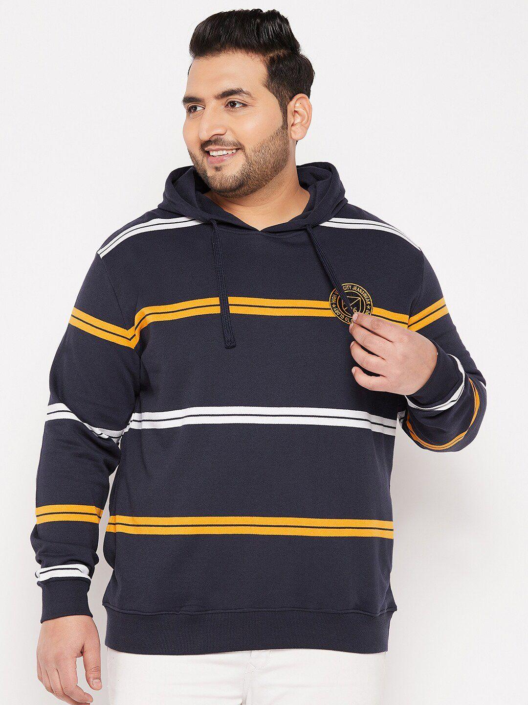 austivo striped hooded sweatshirt