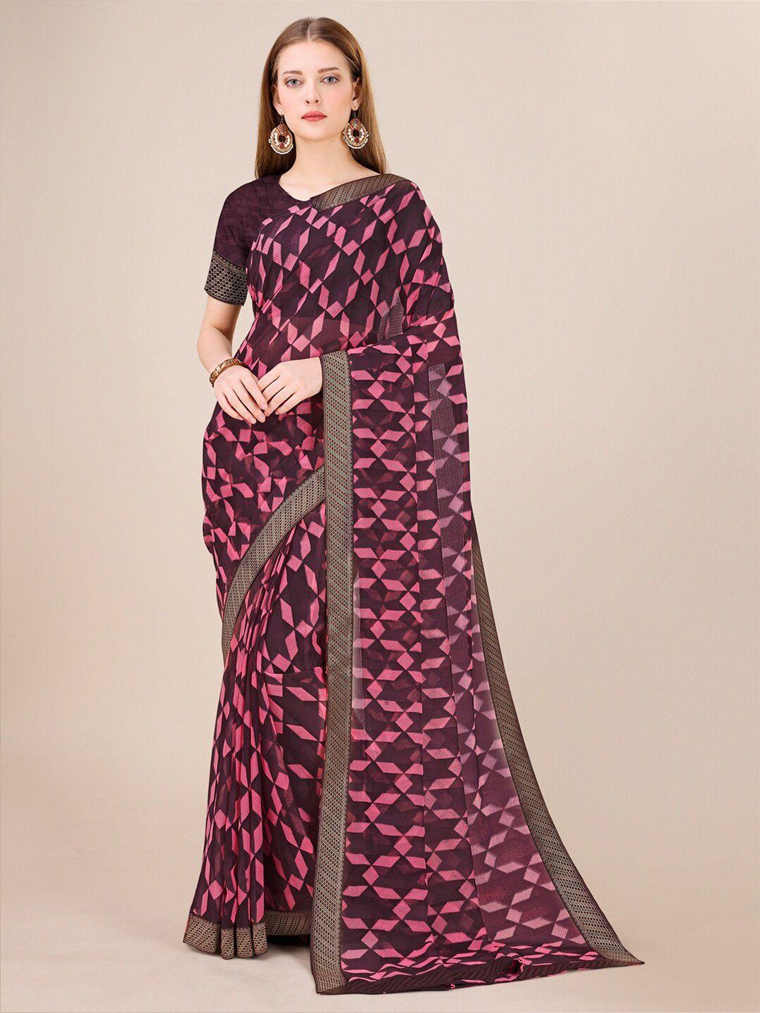 dori zari geometric saree