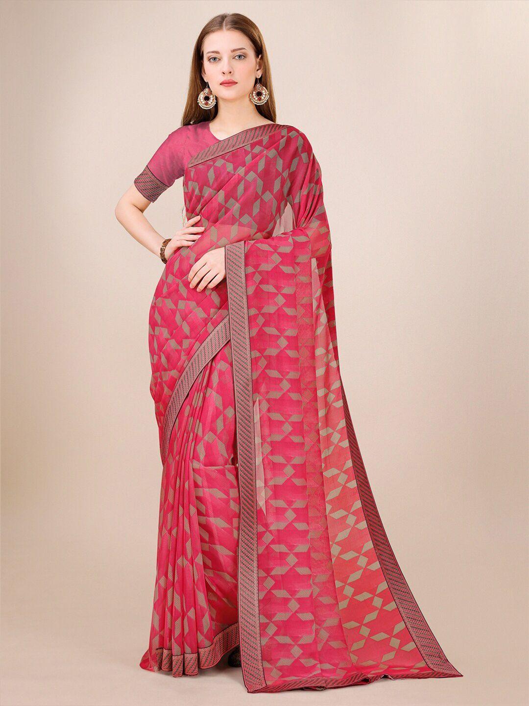 dori zari geometric saree