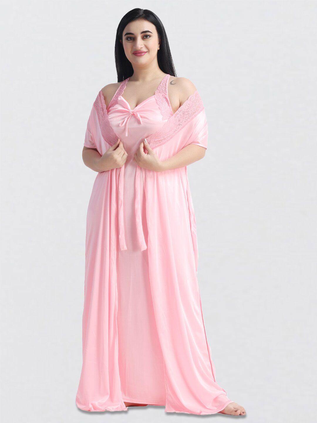 night keys pink maxi nightdress