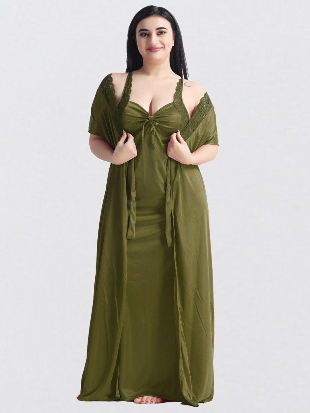 night keys green maxi nightdress