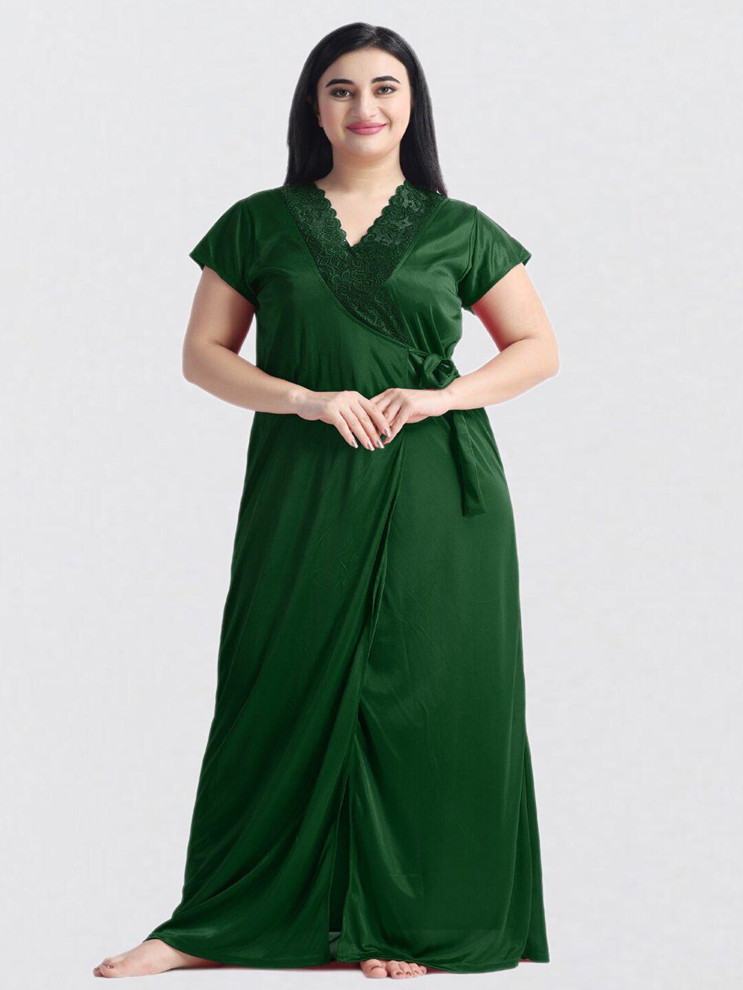 night keys green maxi nightdress