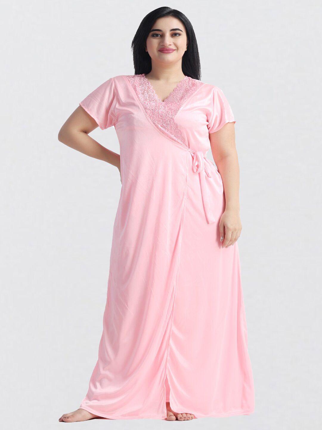 night keys pink maxi nightdress