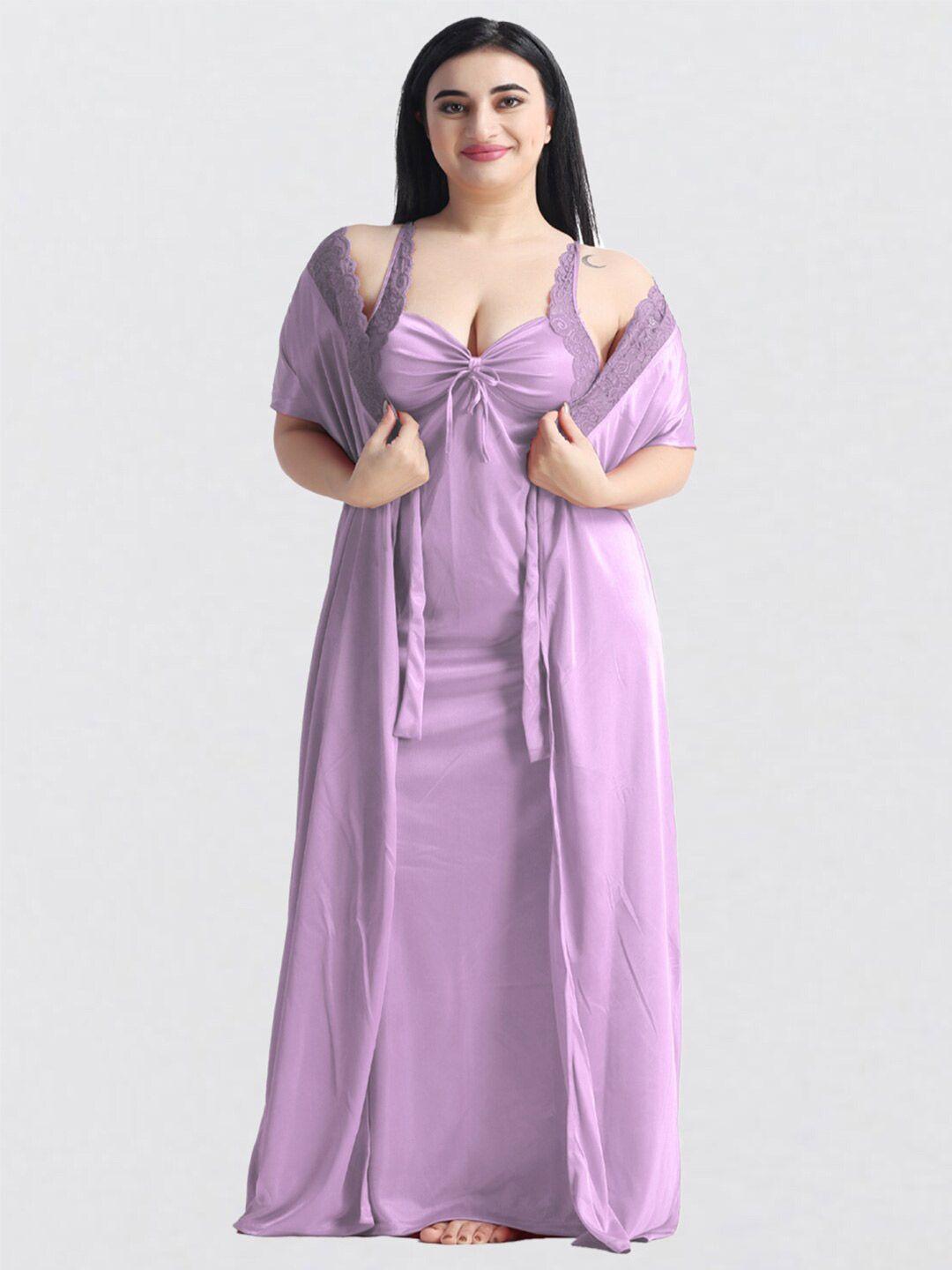 night keys lavender maxi nightdress