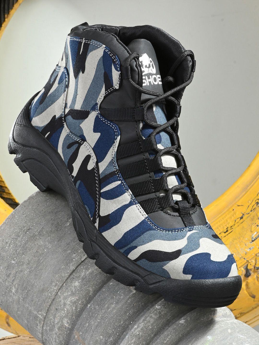 leo's fitness shoes men printed platform-heeled hiking boots