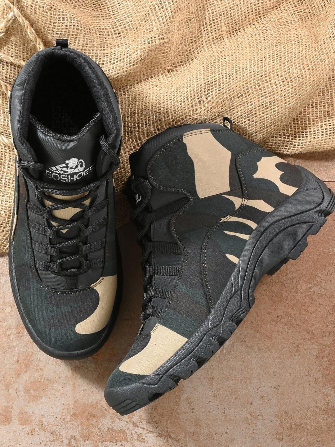 leo's fitness shoes men printed hiking boots