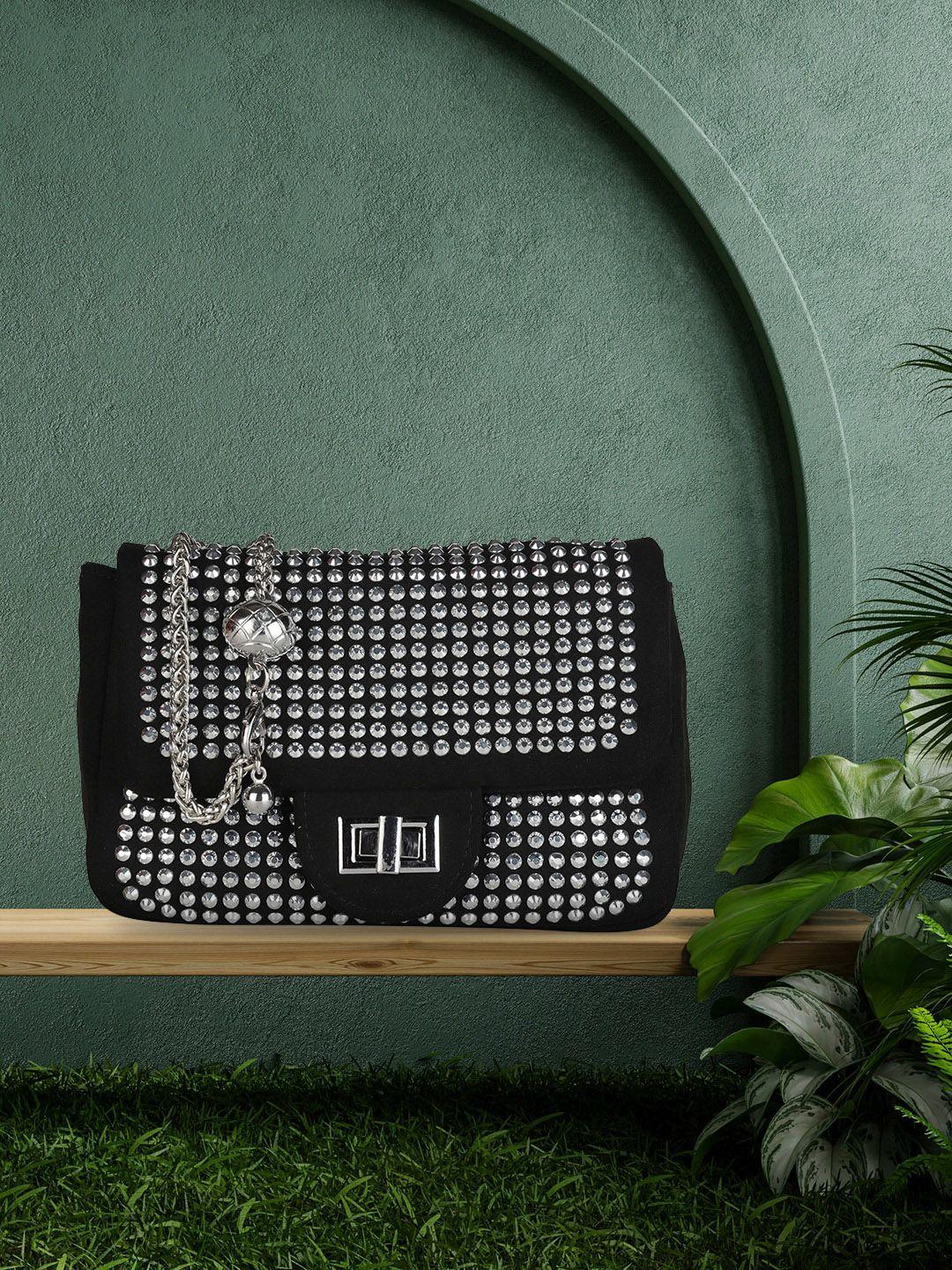 mini wesst embellished structured sling bag