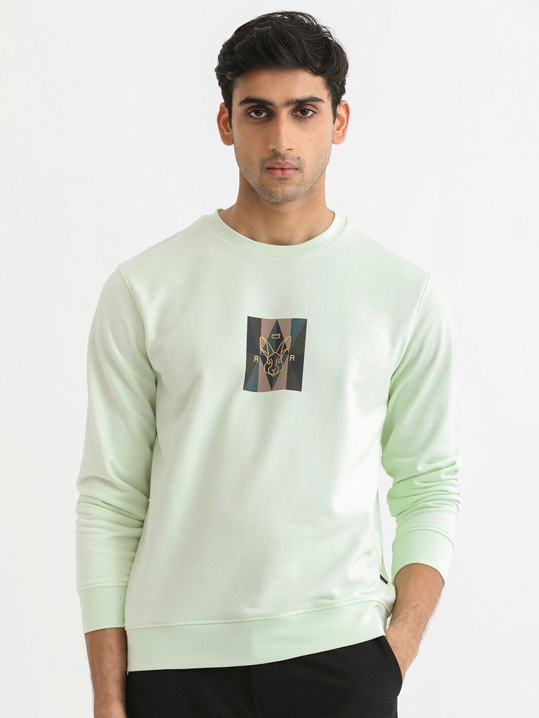 rare rabbit graphic printed cotton pullover