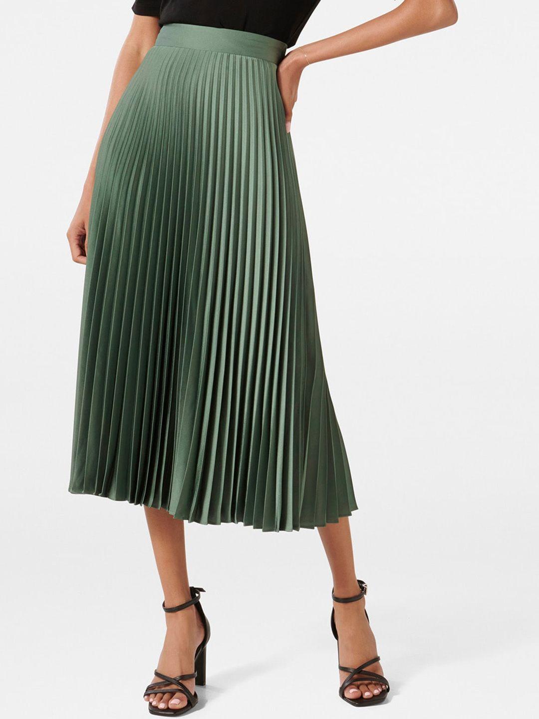 forever new pleated midi flared skirt