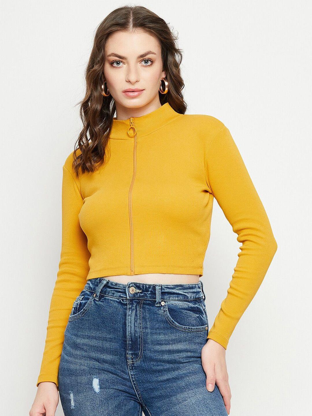 madame high neck cotton crop top