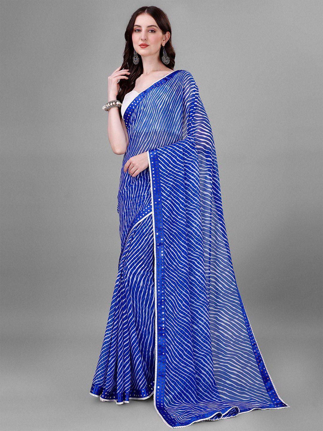 b4me.com leheriya mirror work pure georgette leheriya saree