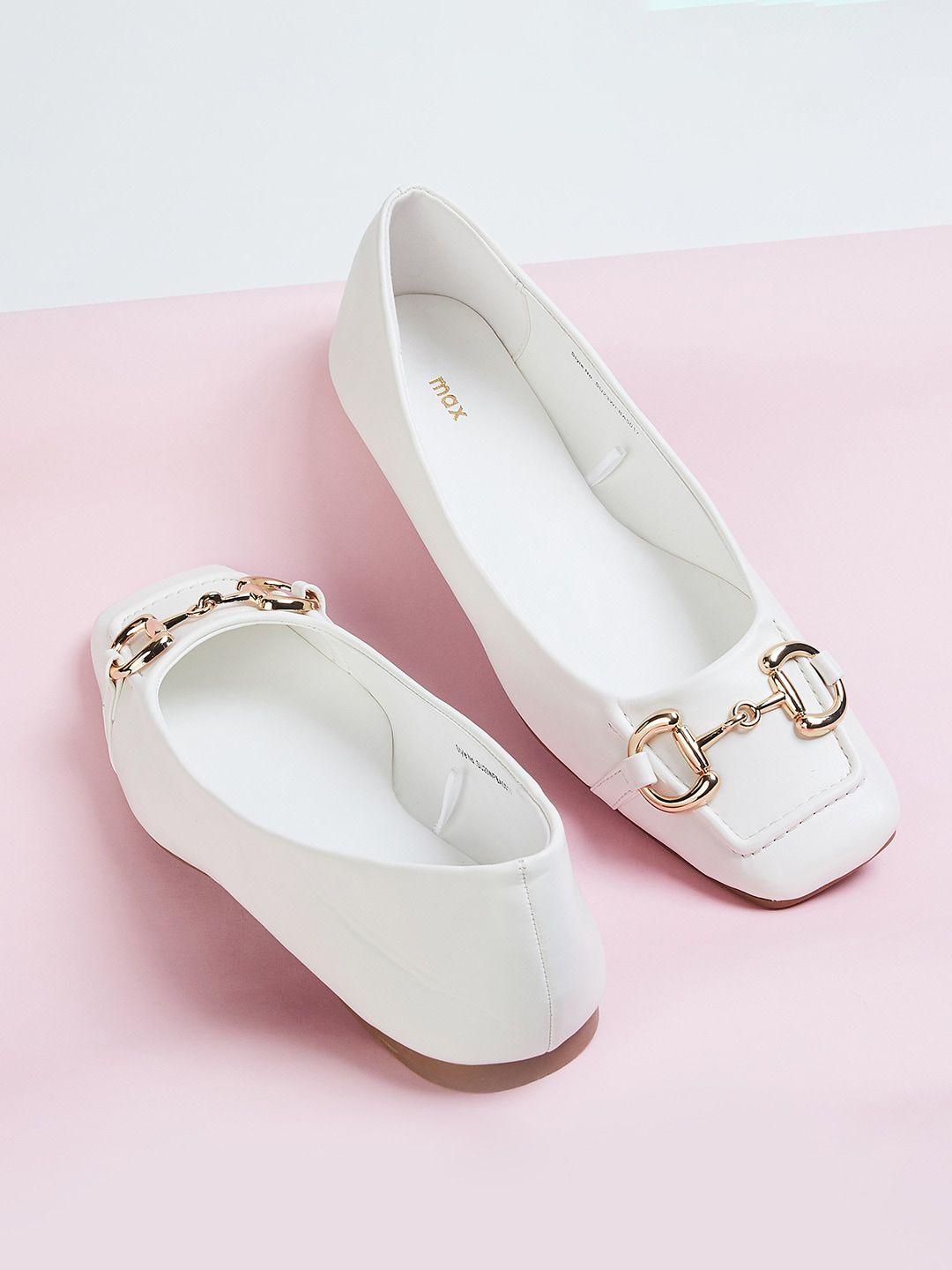 max embellished square toe ballerinas