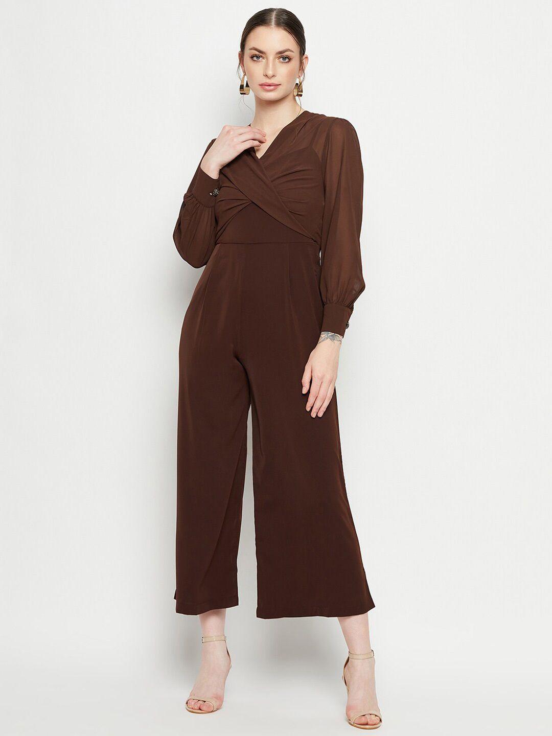 madame cuffed sleeves basic jumpsuit