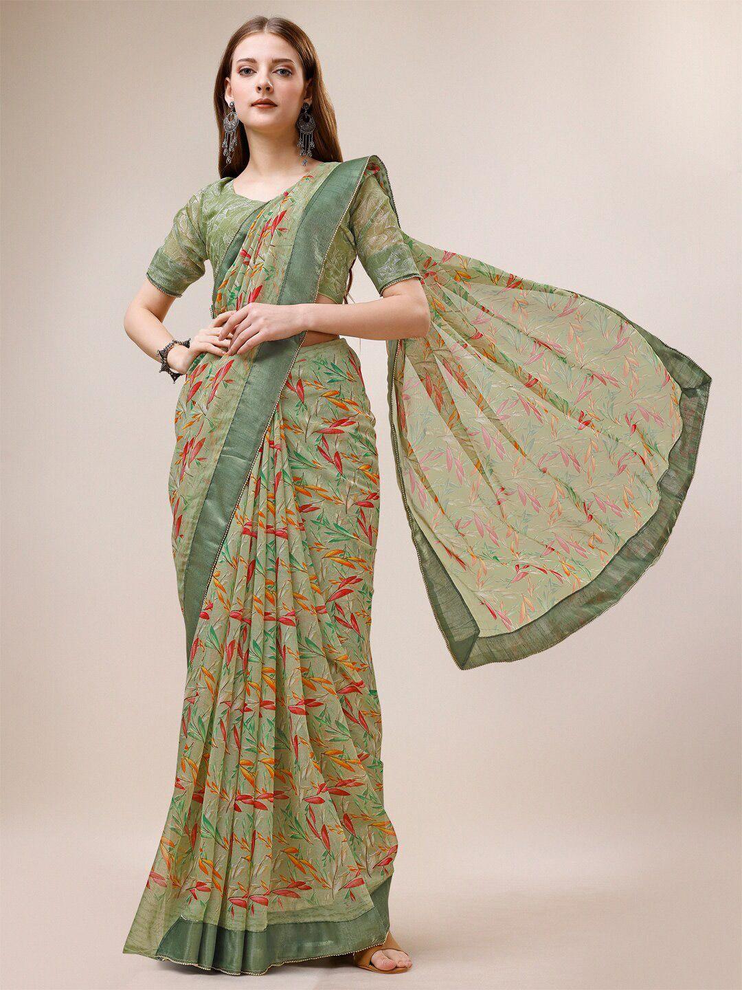 dori floral printed pure chiffon saree