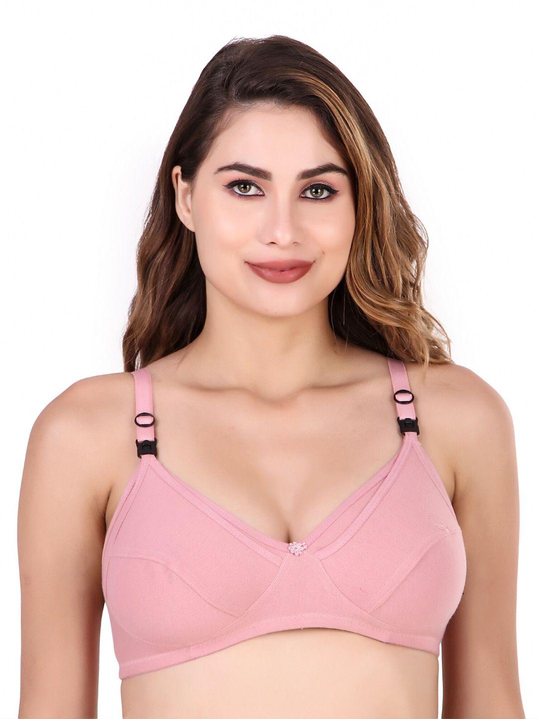 extoes pink floral bra full coverage