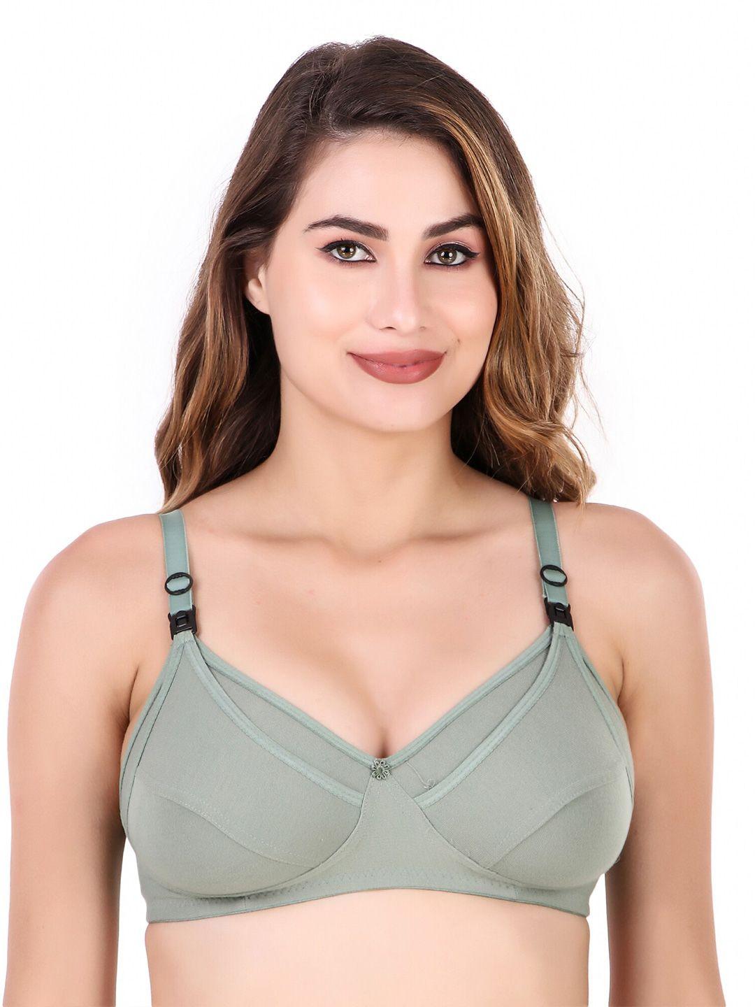 extoes green floral bra full coverage