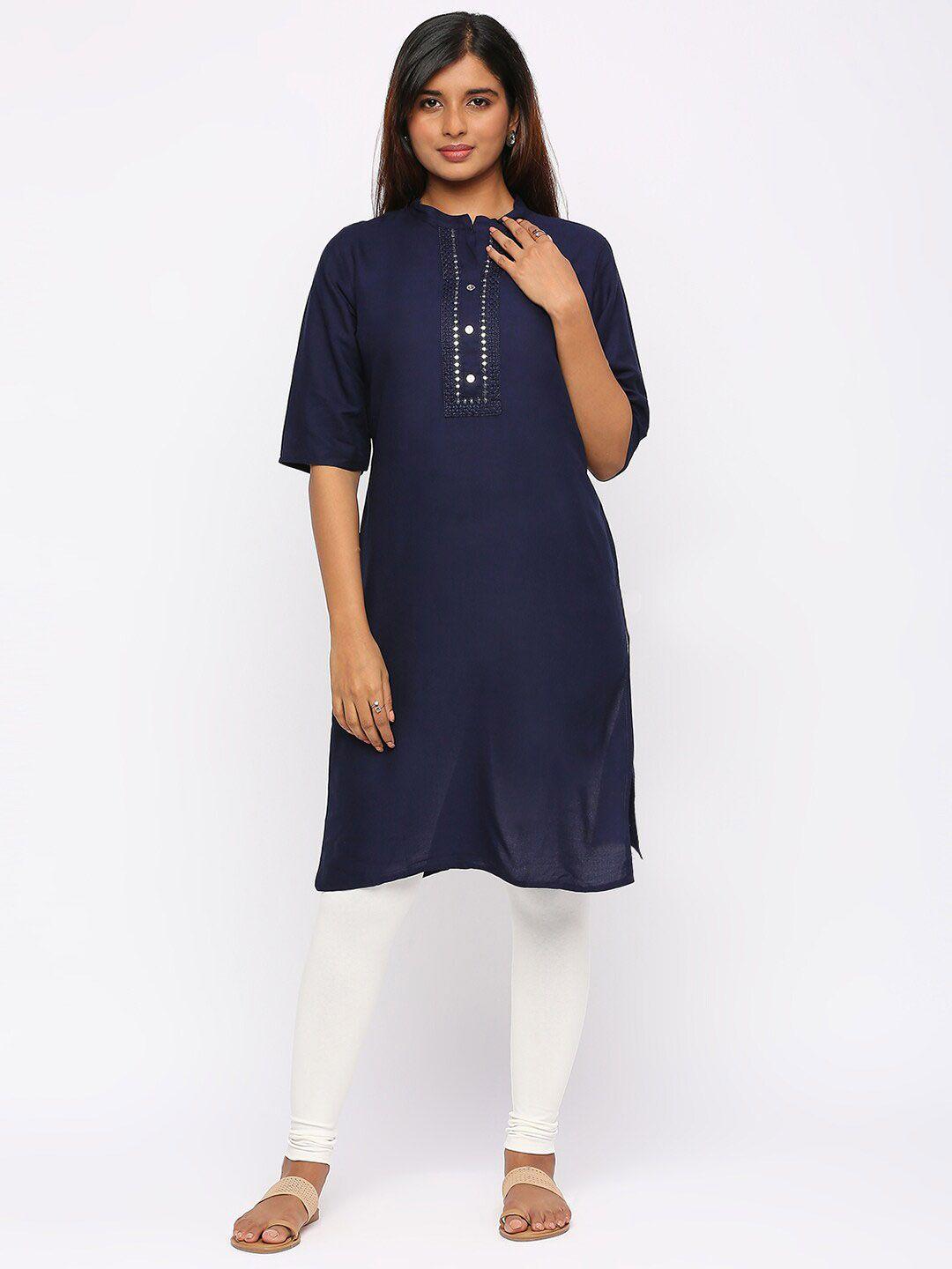 zri mandarin collar straight kurta