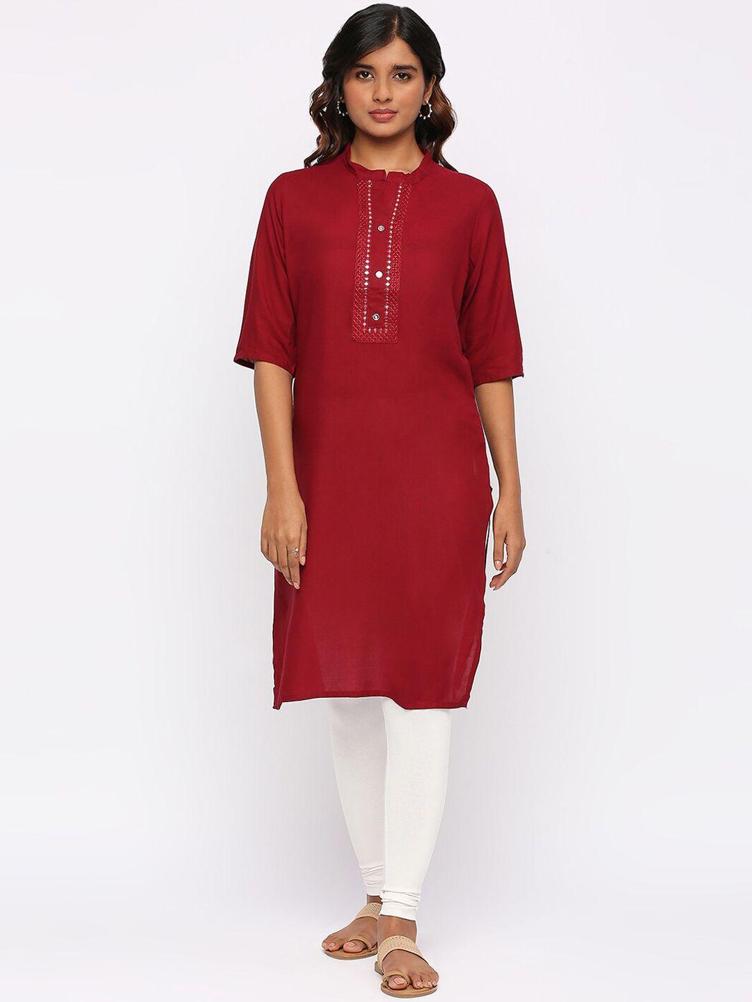 zri mandarin collar straight kurta