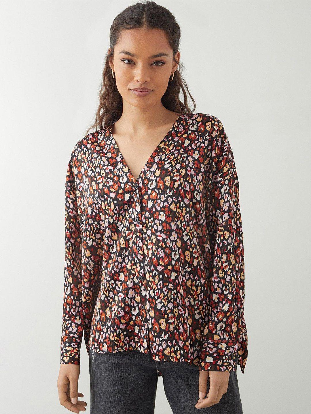 dorothy perkins printed petite high-low top