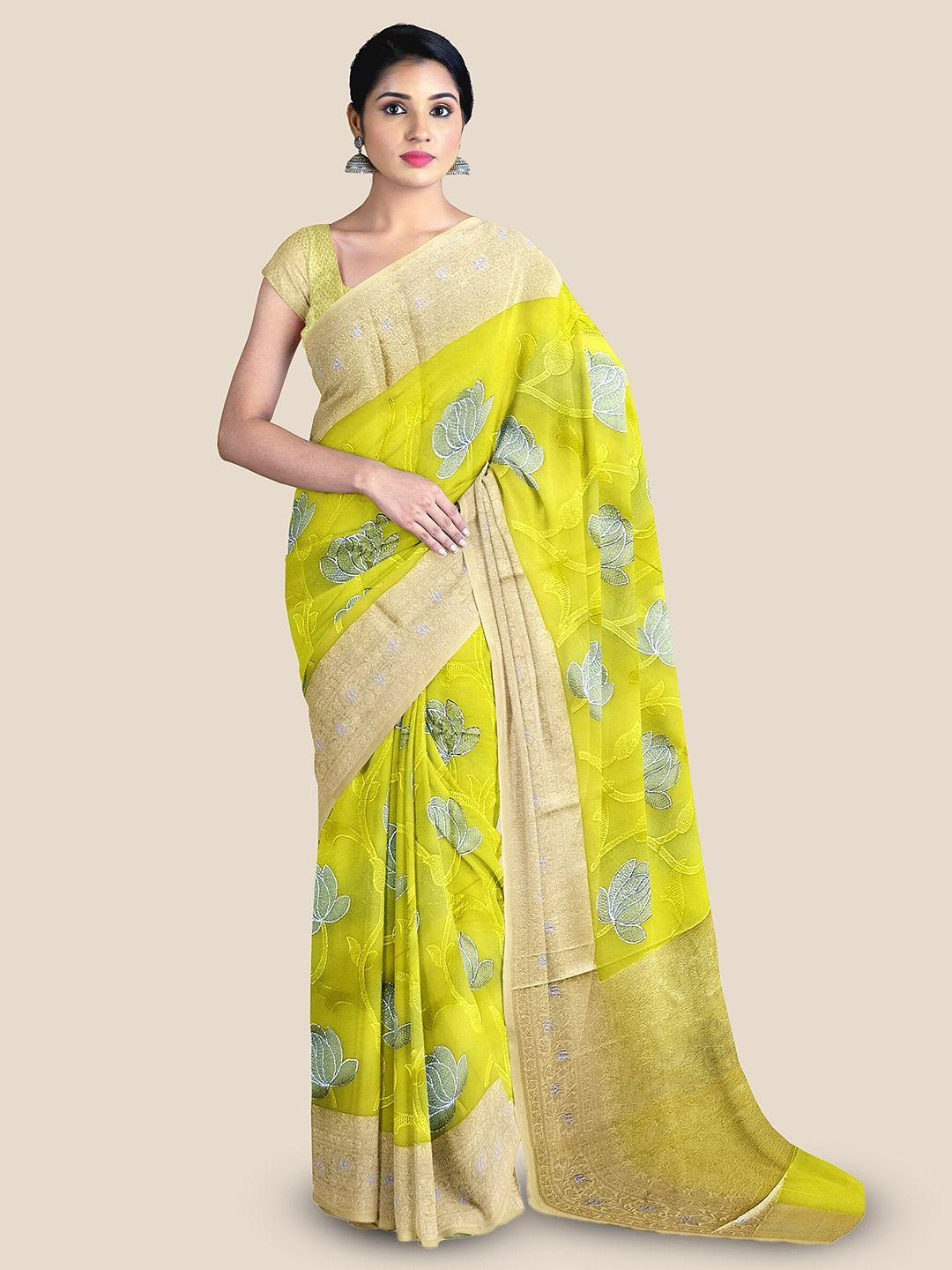 the chennai silks woven design tissue banarasi saree