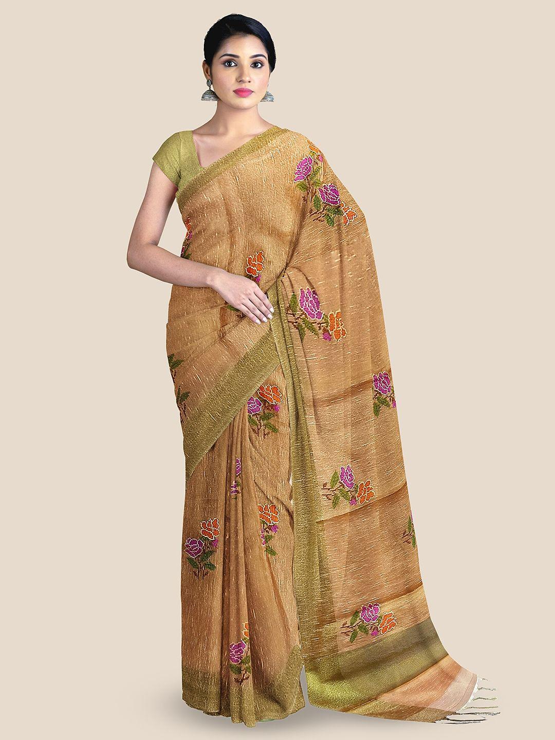 the chennai silks embellished embroidered tissue banarasi saree