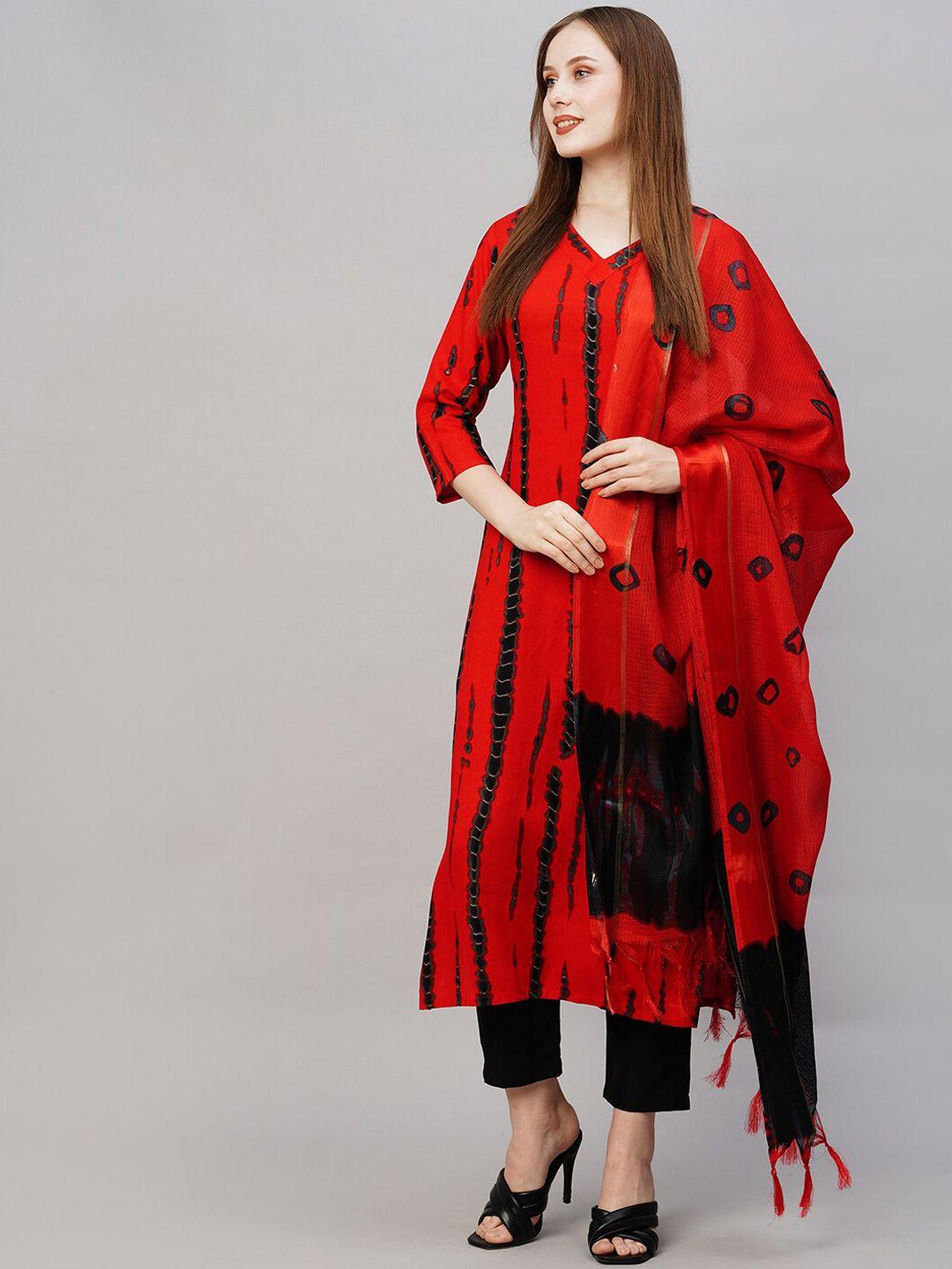 kalini ombre dyed regular kurta with trousers & dupatta