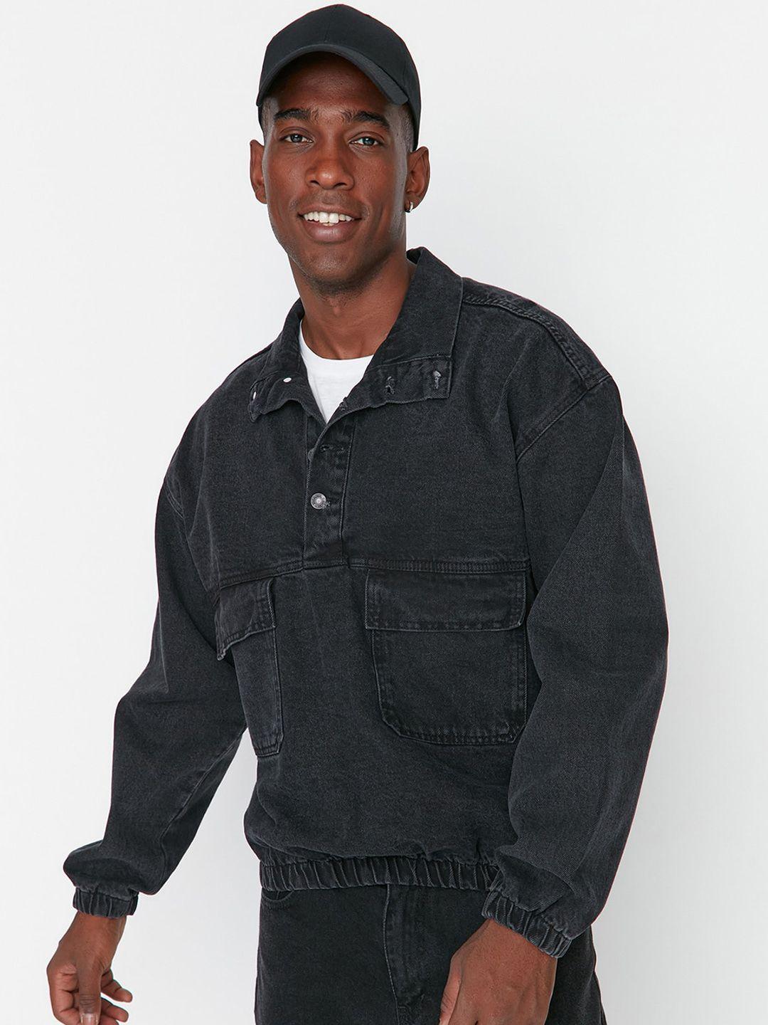 trendyol washed pure cotton denim jacket