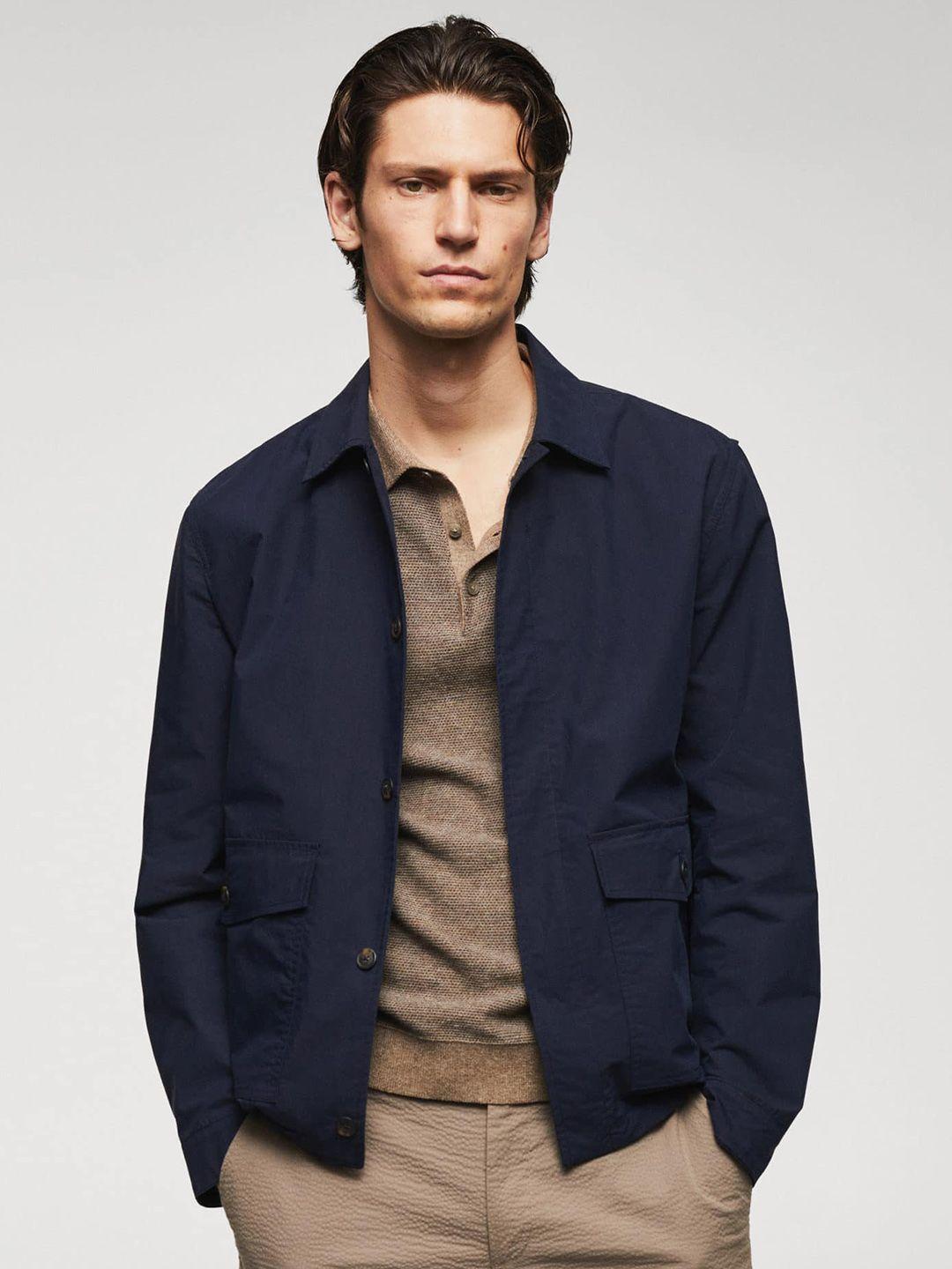 mango man solid tailored jacket