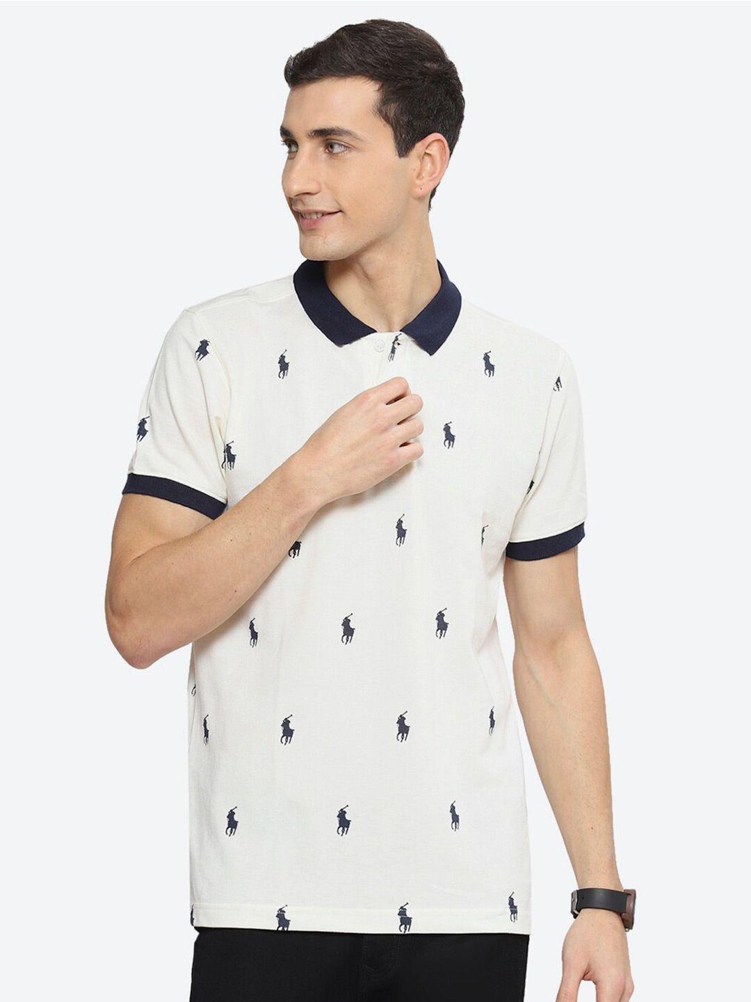 2bme graphic printed polo collar cotton t-shirt