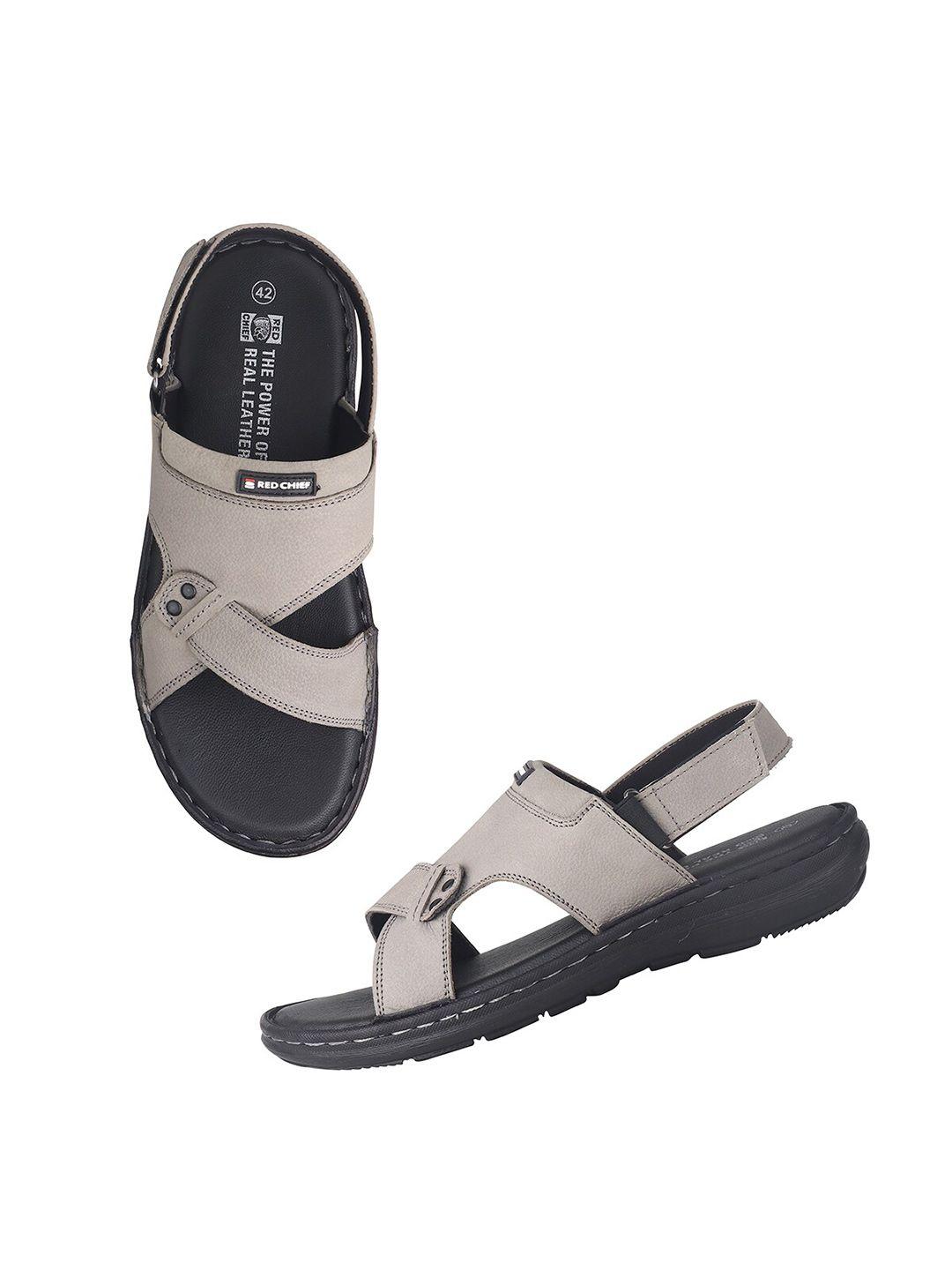 red chief men textured leather comfort sandals