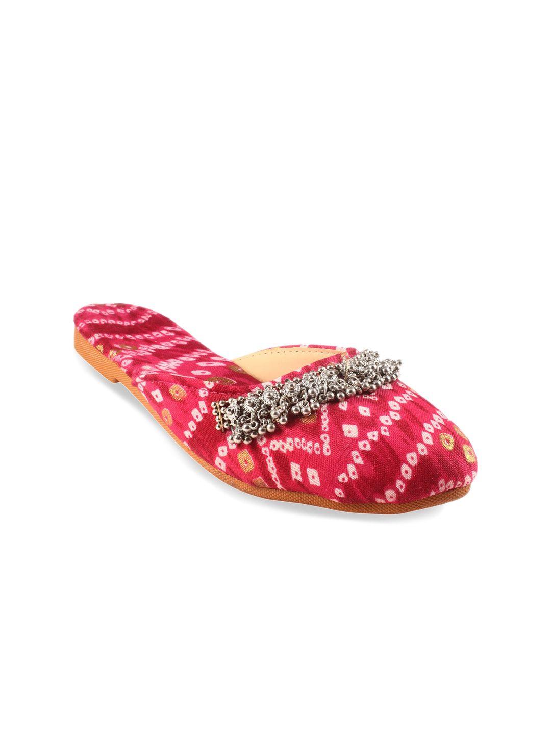 apratim printed embellished mules