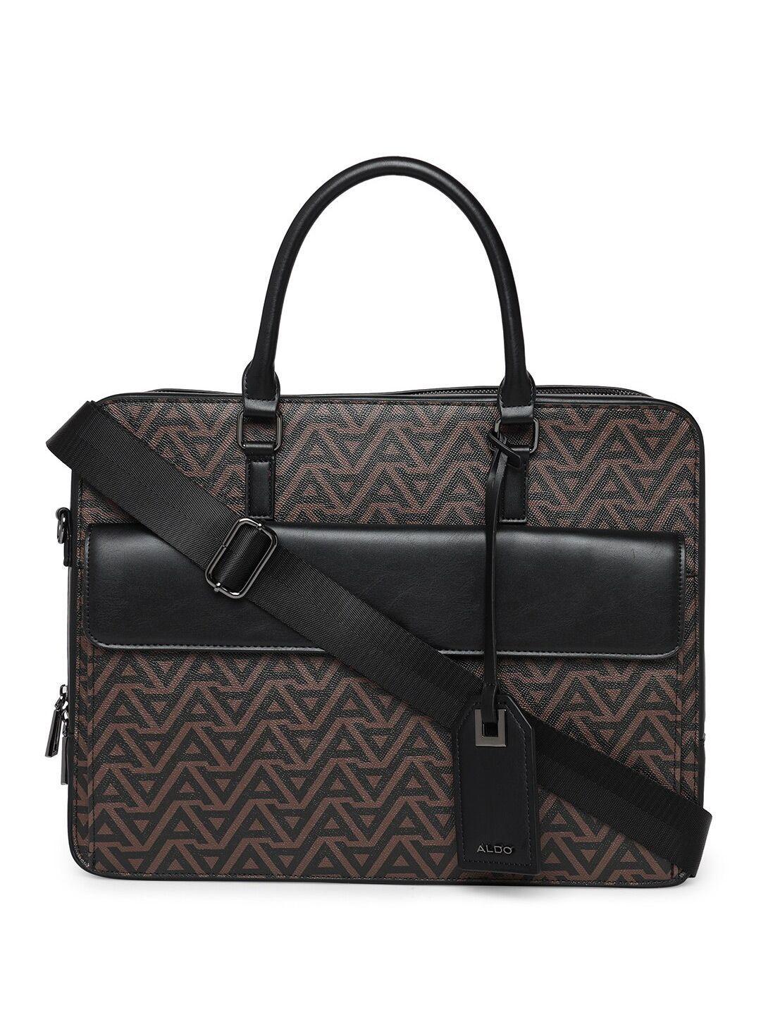 aldo men printed padded 14 inch laptop bag