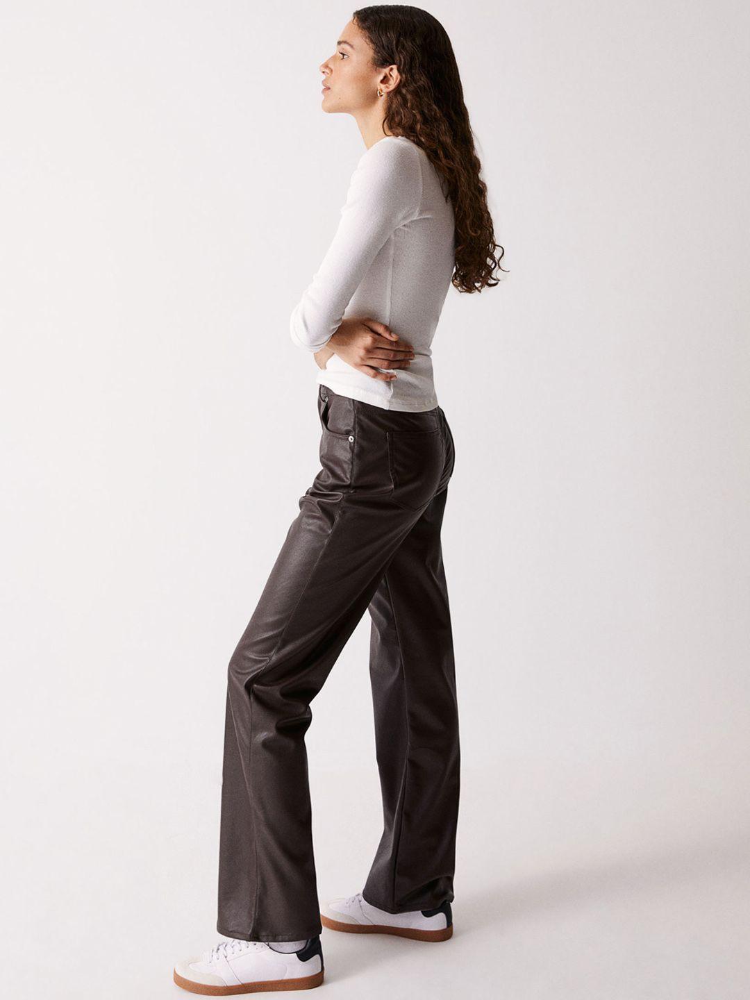 h&m women coated trousers