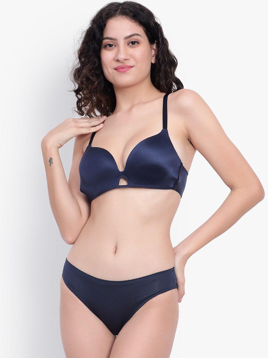 brachy lightly-padded lingerie set bca_nbpset015c1-30b-navy blue