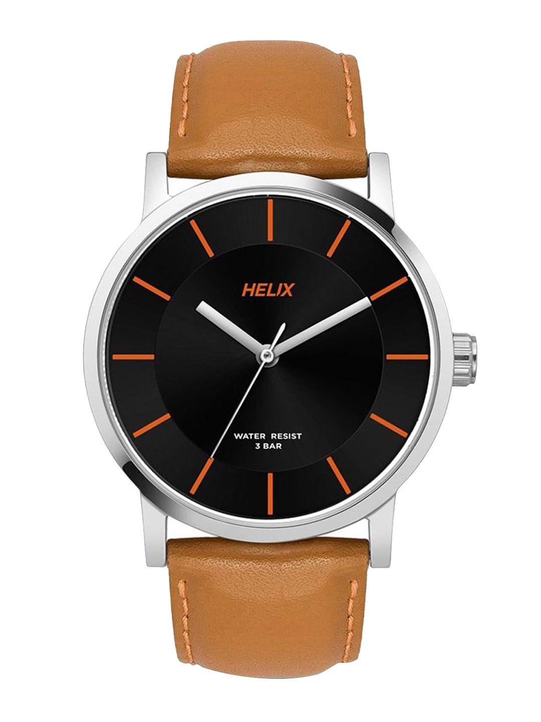 helix women leather straps analogue watch tw035hg08