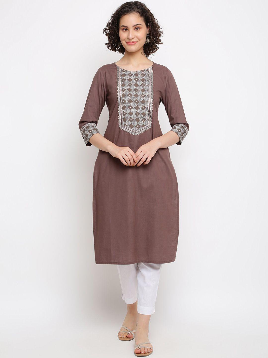 imara geometric printed gotta patti cotton kurta