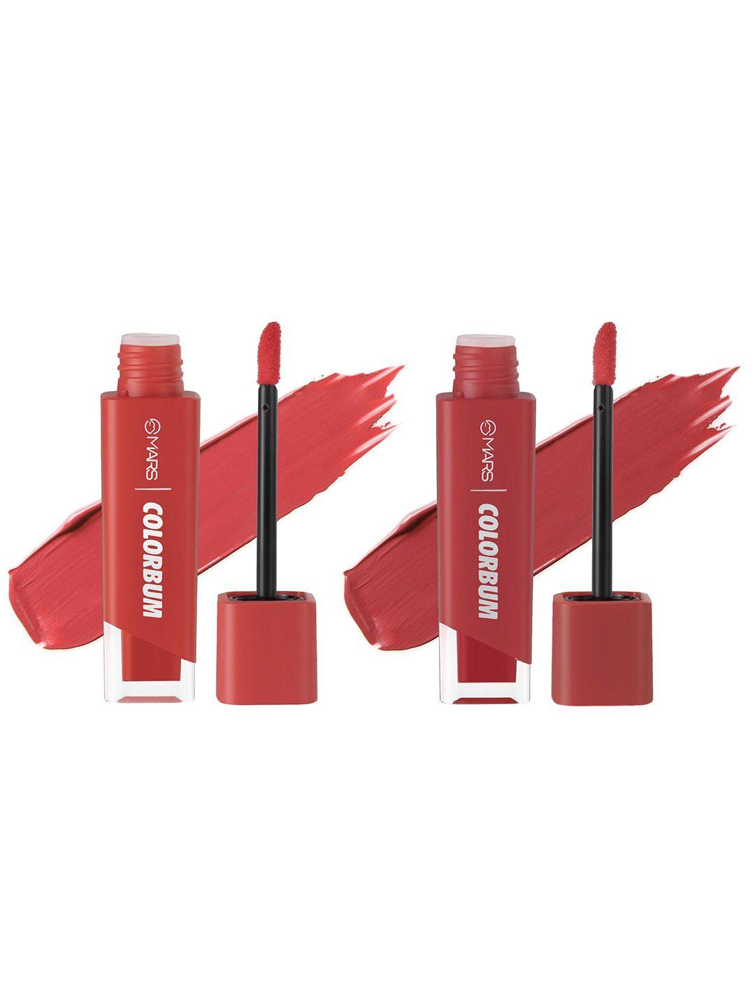 mars set of 2 colorbum smudge free liquid matte lipstick 5.5 ml each - shade 01 & 02