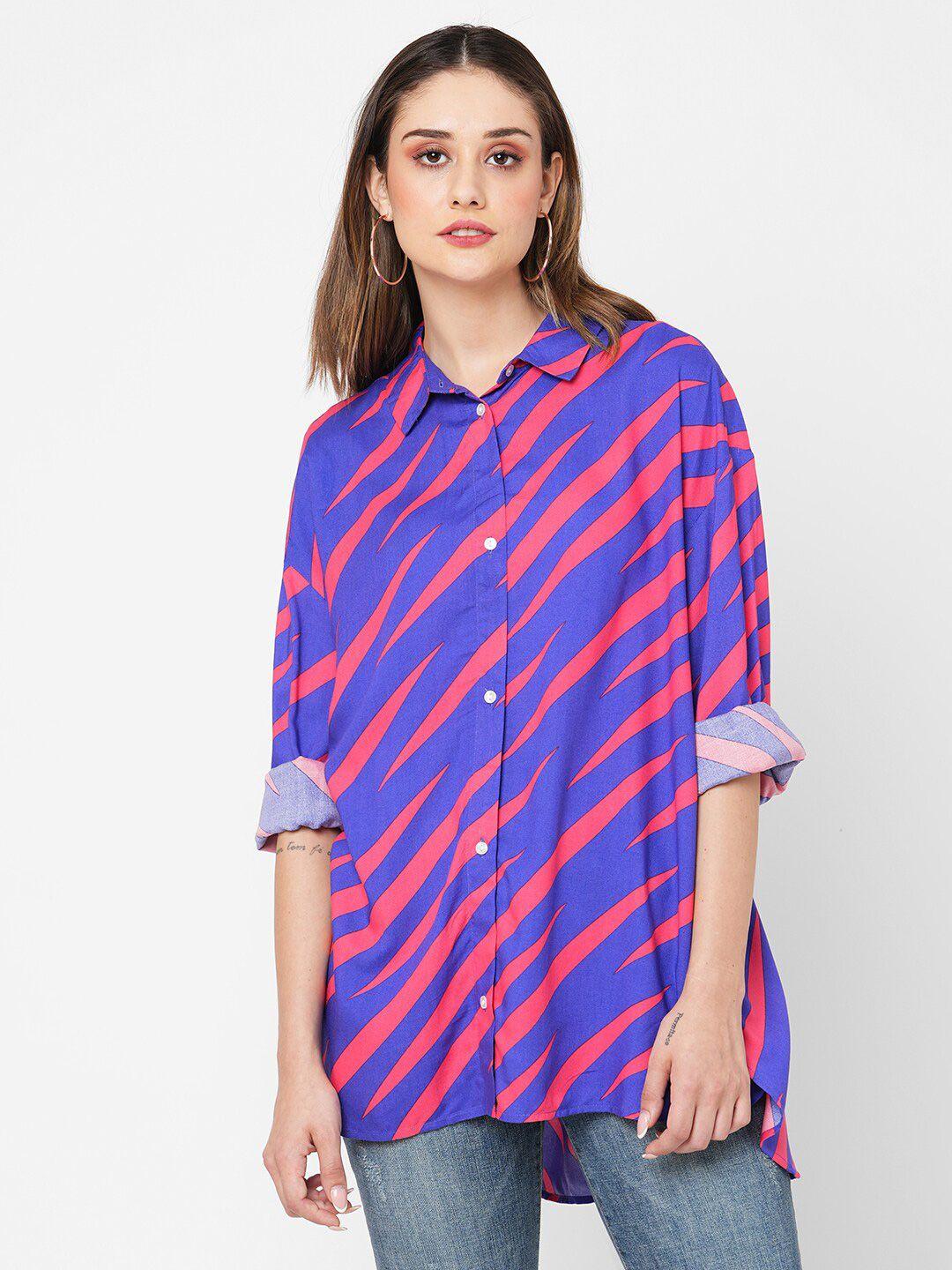 vastrado opaque striped casual shirt